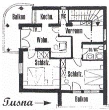 Tusna für 4–6 P. (75 m2)